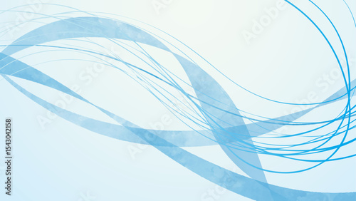 涼感のある水彩風背景1 Cool and Soothing Watercolor Curve Background