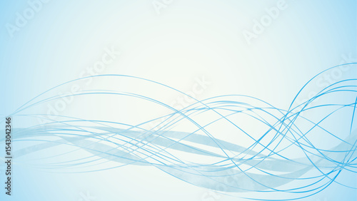 涼感のある水彩風背景4 Cool and Soothing Watercolor Curve Background