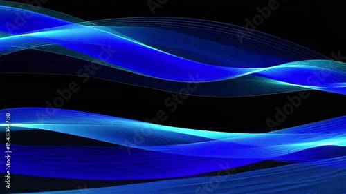 Beautiful Waving Lines Background (Blue) - Loopable