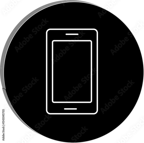 "Minimal smartphone icon symbolizing digital wellness, mindful tech use, and balanced screen time habits, transparent background."