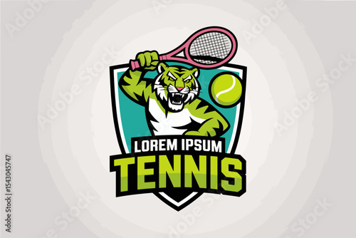 Tennis Tiger Mascot