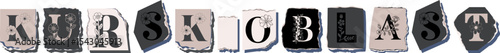 KURSK OBLAST Floral Typography of a Russian Region � Elegant Torn Paper Letter Design