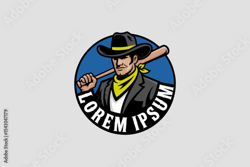 Cowboy Baseball Logo