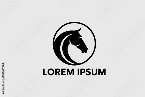 Elegant Horse Silhouette Logo