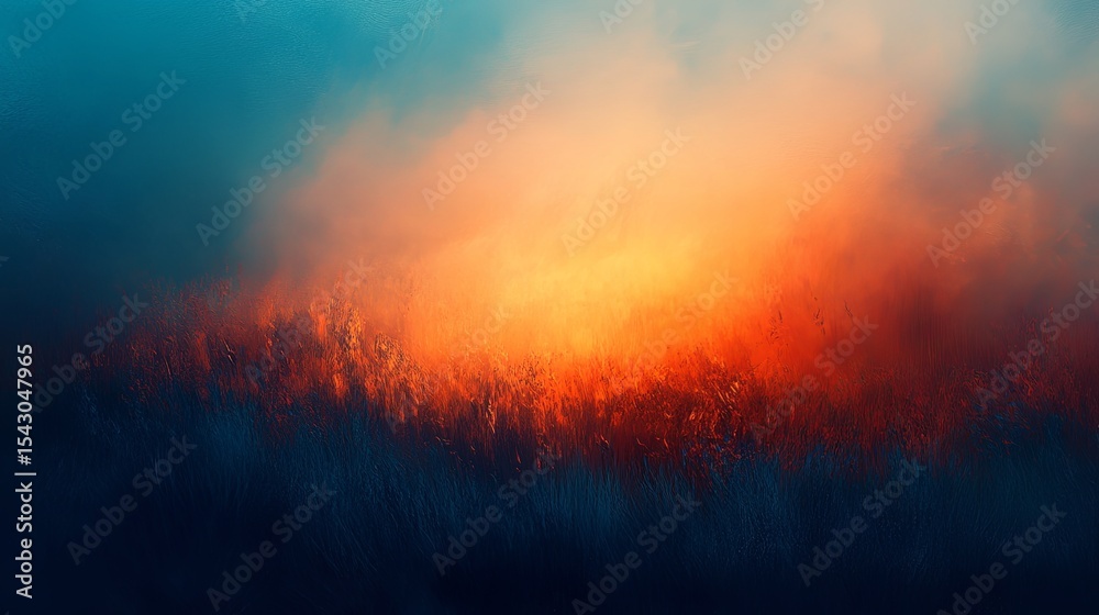 Fototapeta premium soft gradient blur in deep blue and amber .