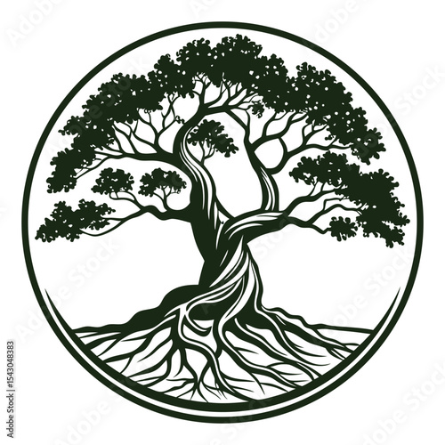 tree design representing nature and balance vector art