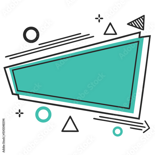 abstract geometric frame with pop art style vector