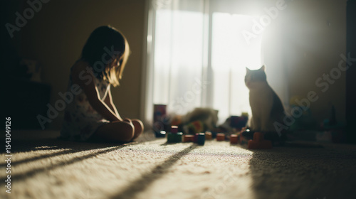 A polished, market-friendly photograph friendly feline mingle: playful kittens (american shorthair, korat, russian blue, turkish van, and moggies) enjoying quality time with their loving caretaker on.