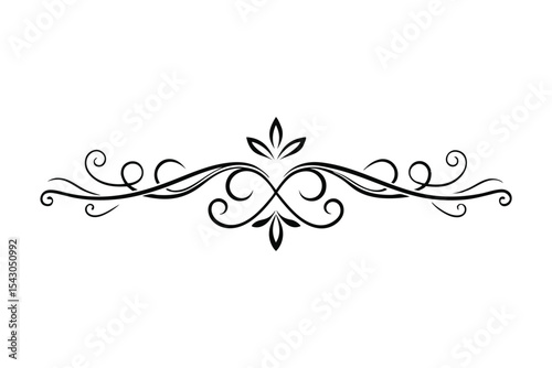 calligraphic ornamental divider collection line art silhouette vector illustration