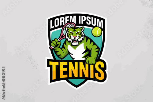 Tennis Tiger Mascot