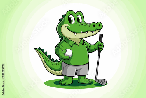 Golfing Alligator Mascot