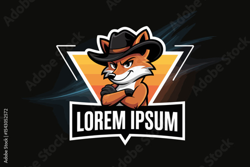 Cool Fox Cowboy Logo Design
