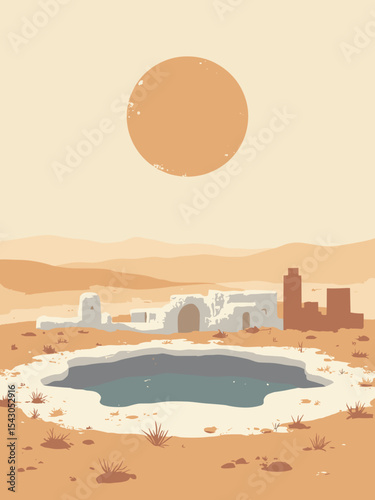 Turkmenistan - Darvaza Gas Crater, Ashgabat marble monuments, Konye-Urgench in crater orange, marble white, ruin grey, and desert sand