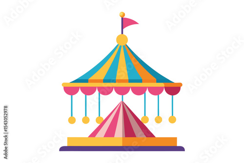 carousel vector illustration on white background
