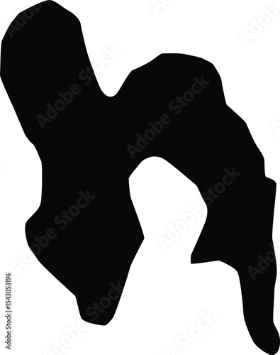 Map of Waubeeka Lake Connecticut USA Silhouette Flat Design