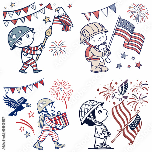 High-Quality soliders Illustrations in Various Styles – SVG Bundle