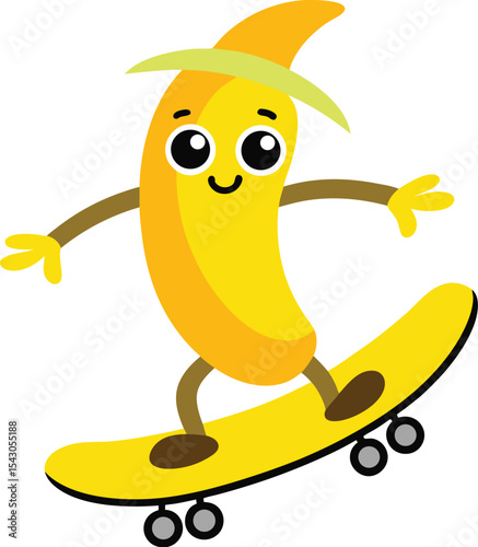 happy cartoon banana