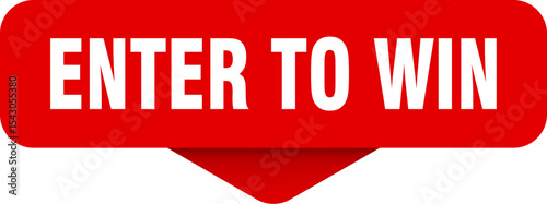 enter to win sticker. enter to win sign on transparent background