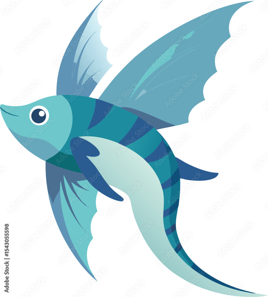 Fototapeta premium vector illustration of a cartoon fish