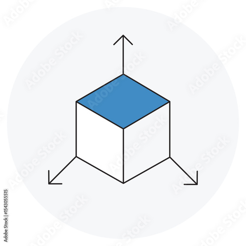 Cube icon, Structured Precision The Power of the Cube, Building Blocks of Innovation A Cube Perspective, vector