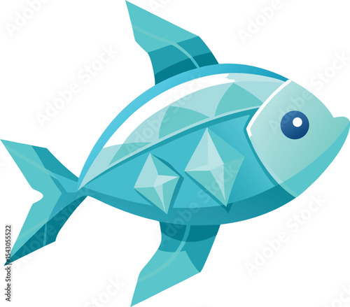 blue fish vector illustration