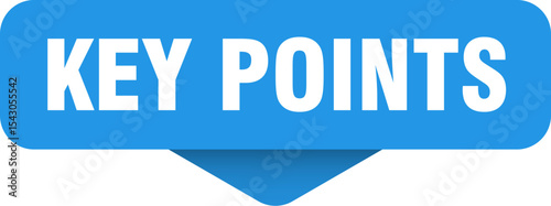 key points sticker. key points sign on transparent background