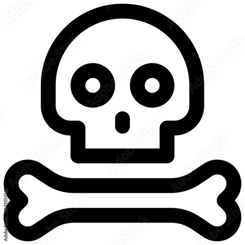 Danger. Editable stroke vector icon.