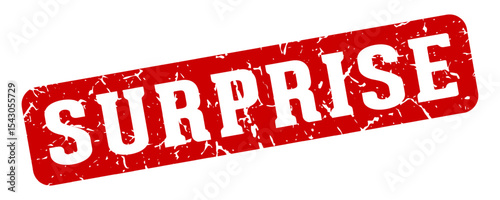 surprise rectangular sign. surprise stamp
