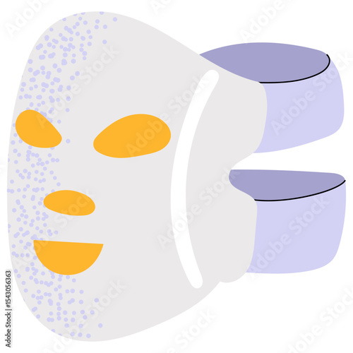 LED facial mask device for skincare. Beauty gadget for anti-aging, acne treatment, and skin rejuvenation using light therapy. Perfect for beauty, wellness, and personal care concepts.