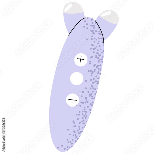 Vector illustration of a microcurrent facial device. Beauty gadget for skin lifting, toning, and anti-aging treatment. Used in home skincare routines or professional salons.