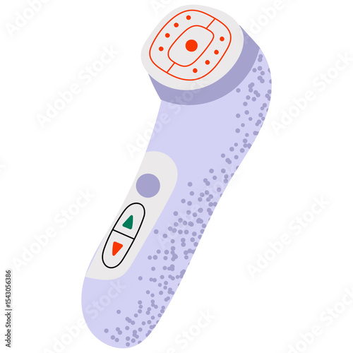 Vector illustration of an LED light therapy facial device. Skincare gadget used for anti-aging, acne treatment, and skin rejuvenation.