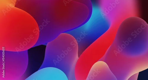 Abstract Fluid Forms in Vibrant Colors