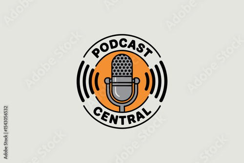 Podcast Microphone Logo