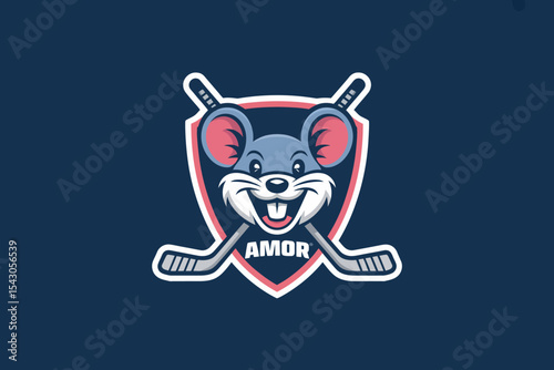 Hockey Mouse Mascot