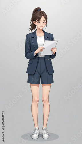 business woman with paper