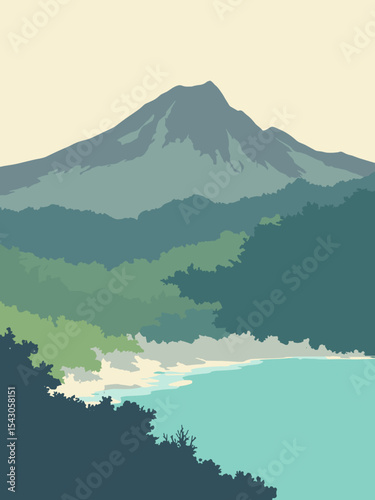 Comoros - Mount Karthala, Lac Salé, Moheli Marine Park in volcanic grey, lake turquoise, marine teal, and island green