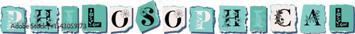 PHILOSOPHICAL Floral Typography of a Concept Word � Elegant Torn Paper Letter Design