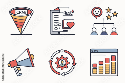 set of business icons