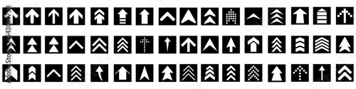 Up arrow vector icon set. scroll illustration sign collection. Direction symbol or logo. Arrow set of web icons in line style.