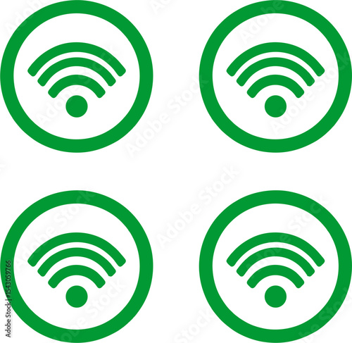 A minimalist wifi signal logo
