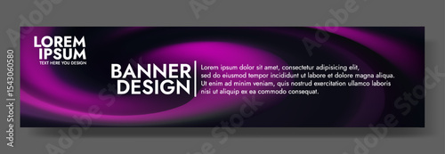 Modern banner design with a swirling nebula background.