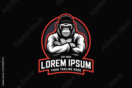 Angry Gorilla Mascot Logo