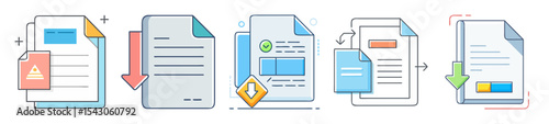 Illustrative Diagram Depicting Document Processing Workflow with Download Functionality and File Handling