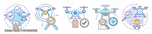 Drone inspection and certification process including data review and quality assessment system