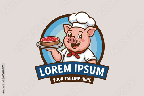 Chef Pig with Plate