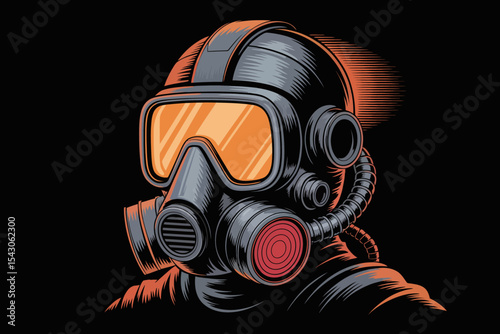 Gas Mask Illustration