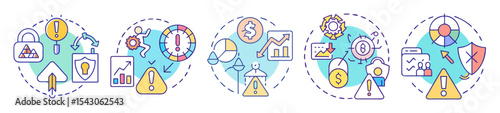 Conceptual illustration of data security risks and threats, cybersecurity, data leakage concepts