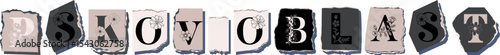 PSKOV OBLAST Floral Typography of a Russian Region � Elegant Torn Paper Letter Design