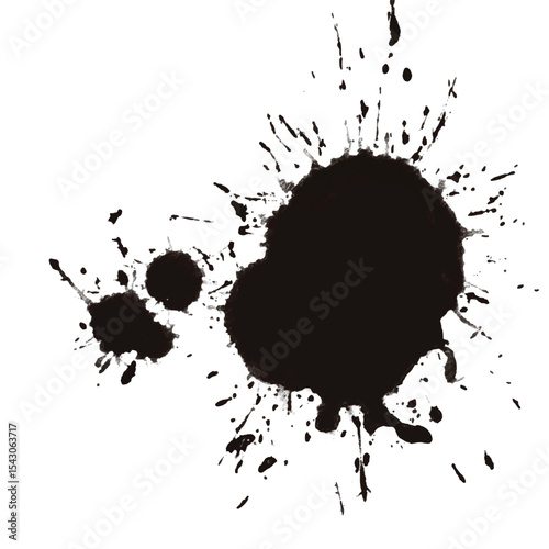 Chocolate ink splatter vector illustration. Perfect for World Chocolate Day design, grunge texture, or dessert-related creative projects.