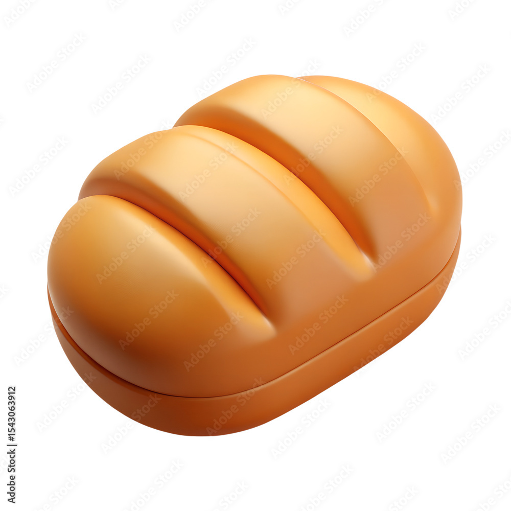 Fototapeta premium Bread Icon 3D Rendering Isolated on White